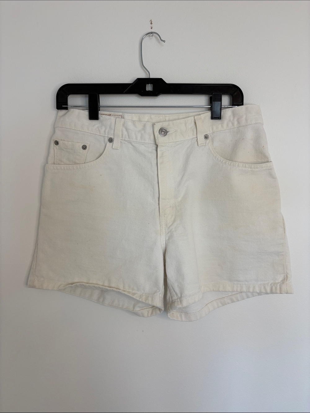 Vintage Levi White Denim Shorts